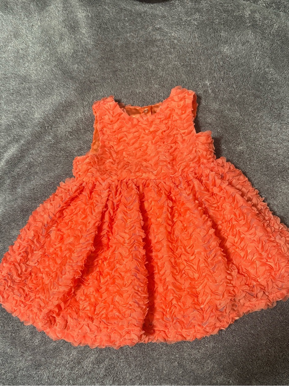 Cat & Jack Coral Orange Ruffle Dress
